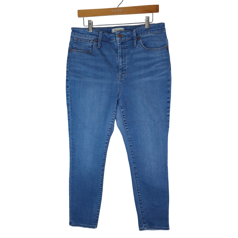 Madewell Jeans‎ Womens 31 (33x25) Curvy High Rise Skinny Crop Blue Denim Casual